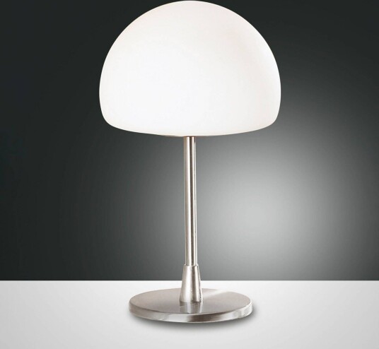 Fabas Luce Bordlampe Gaia dimbar Krom / sølv Soverom Glass Moderne