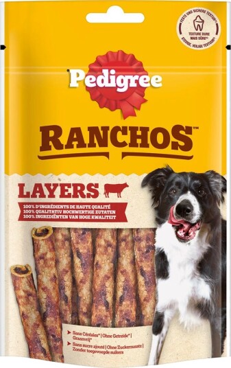 Pedigree Ranchos Layers Sparepakke Storfekjøtt 8 X 60 G