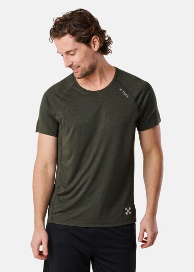 X-Trail Training Tee Ii Dk. Olive Melange 2xl Løpe T Shirts