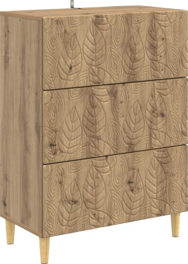 vidaXL Skuffeskap Artisan eik 66 x 34,5 x 90 cm Konstruert tre vidaXL Skuffeskap Artisan eik 66 x 34,5 x 90 cm Konstruert tre