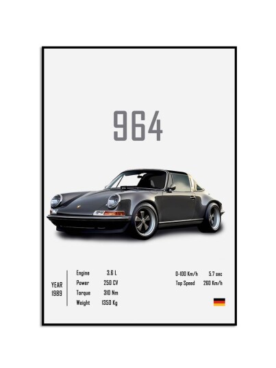Plakat Klassisk Bil 964