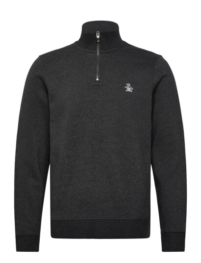 Original Penguin L/S Fleece Quarter Z - Grey - M