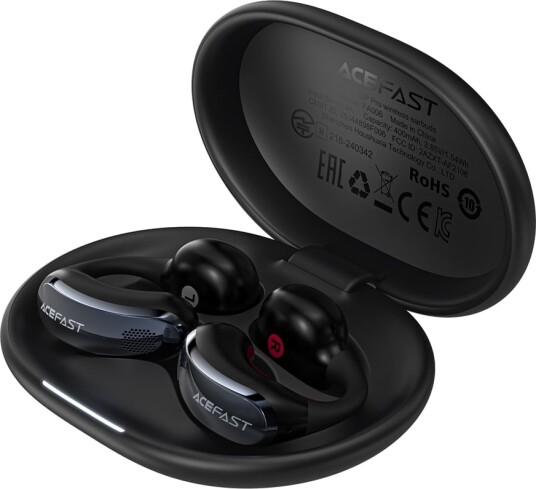 Acefast FA006 ACEGLIP Pro trådløse in ear hodetelefoner OWS Svart