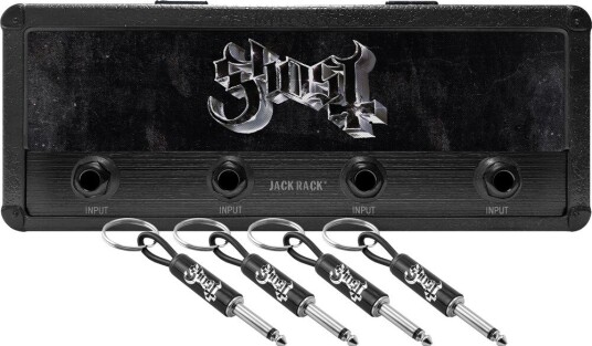 Ghost  Magnetic Jack Rack with 4 Guitar Plug Keychains