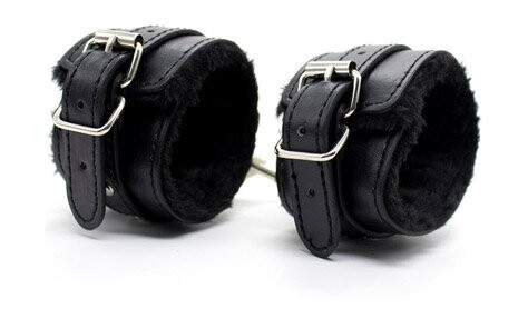 Fetish Addict Fur Lined Adjustable Handcuffs