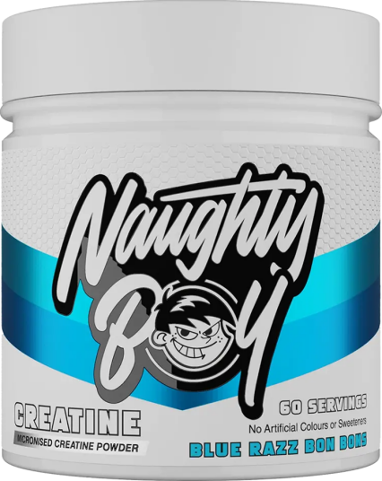 Naughty Boy Falvoured Creatine   300g   Blue Razz Bon Bons