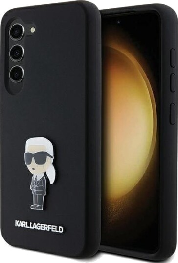 Karl Lagerfeld Ikonik Metal Pin Mobildeksel for Samsung Galaxy S24 - Svart