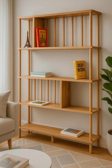 Bokhylle Hanah Home Peka Tall (90 x 137 x 20 cm) Furu - Furu
