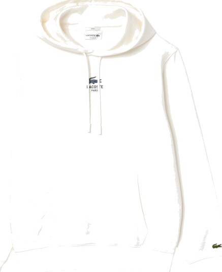 Lacoste Printed Hettegenser Unisex Hvit XL