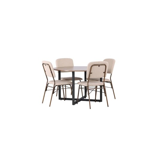 Venture Home Spisegruppe Venture Home Durango Ø120 cm med 4 stk Seda Stoler GR23929