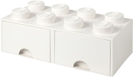 LEGO Oppbevaringsboks med Skuff 8 Hvit LEGO Oppbevaringsboks med Skuff 8 Hvit