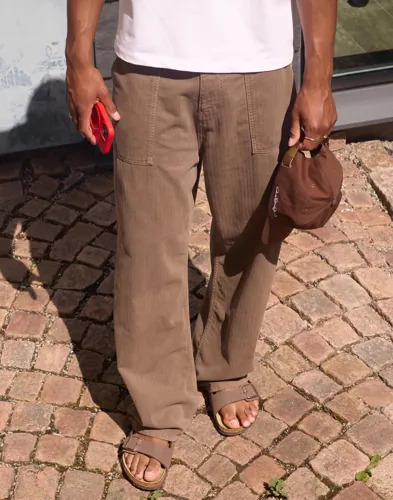 Que Sera Sera William Workwear Pant Cargobukser Brun