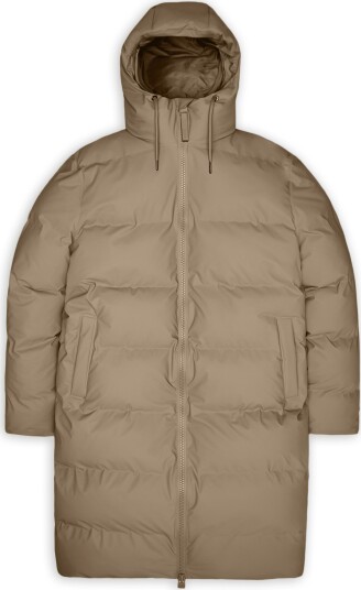 Rains Unisex Alta Long Puffer Jacket Beige XL