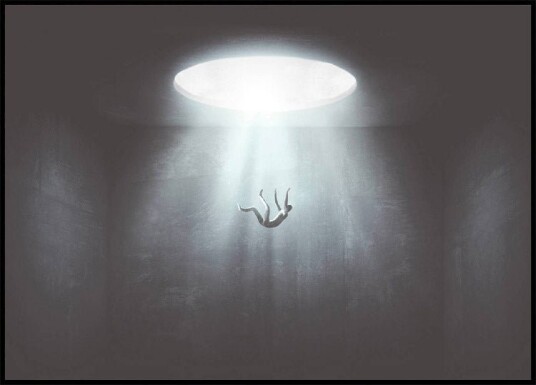 Falling From Hole of Light Plakat Plakat / 21x30cm