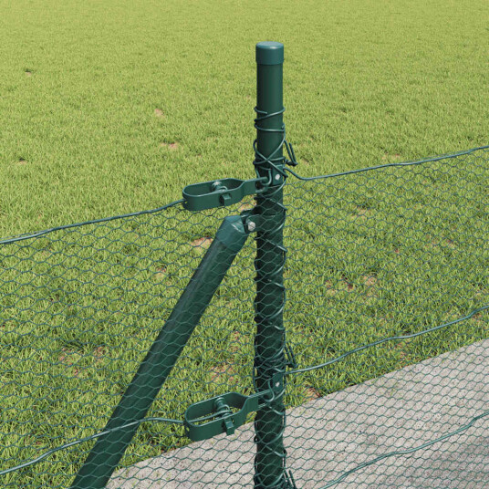  Gjerde med innlegg. grønn 0.5 x 100 m PVC belagt stål