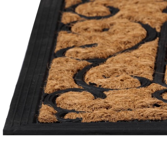 Dørmatte rektangulær 45x75 cm gummi og kokosfiber 8721012224759