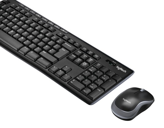 Logitech MK270 Trådløst Tastatur og Mussett Nordisk QWERTY Sort