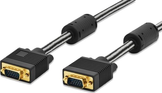 Ednet 84530 1,8 M Vga D-Sub Vga D-Sub Hankjønn Hankjønn Sort