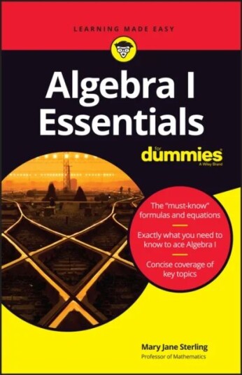 Algebra I Essentials For Dummies Av Mary Jane Sterling