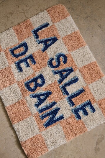 Ellos Home Badematte Bathmat Paris Rosa