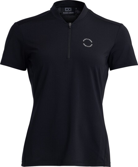 Bogeys & Birdies Tech Blade V-Neck Tee Svart Golf pologenser dame Black Small