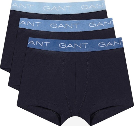 Gant Boksershorts Contrast Waistband Boxer Briefs 3 pakning Blå Gant Boksershorts Contrast Waistband Boxer Briefs 3 pakning Blå