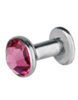 Diver med Rosa Sten   Strl 1 x 2.5 mm med 3 mm kule