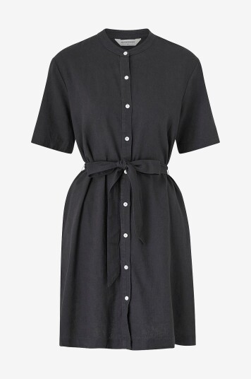 Msch Copenhagen Kjole i lin mschPennie Ginia 2/4 Shirt Dress Grå