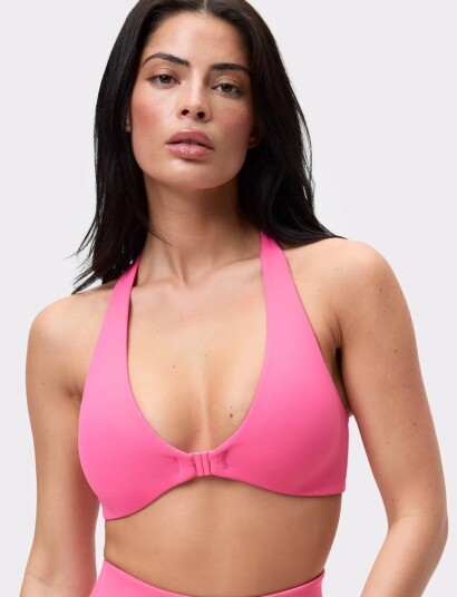 STRONGER Front Closure Sports Bra Pink S