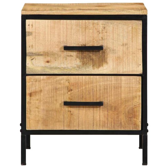 Nattbord 40x35x50 cm Solid tre Rough Mango