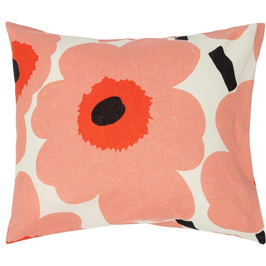 Unikko Putevar 50x60 cm Korallfarget / Charcoal / Orange Red
