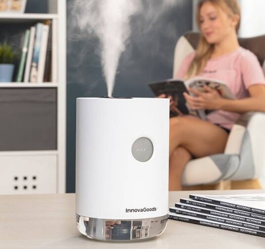 Innovagoods Oppladbar ultrasonikluftfukter 1 L Innovagoods Oppladbar ultrasonikluftfukter 1 L