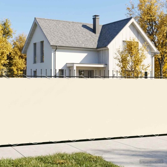 vidaXL Balkong privat skjerm 150 x 1000 cm Stoff med PU belegg Krem