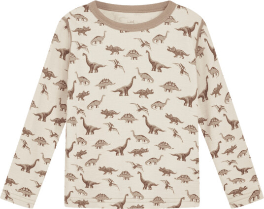 Hust & Claire Abba Dinosaur ull/bambus trøye   mocha (134)   134