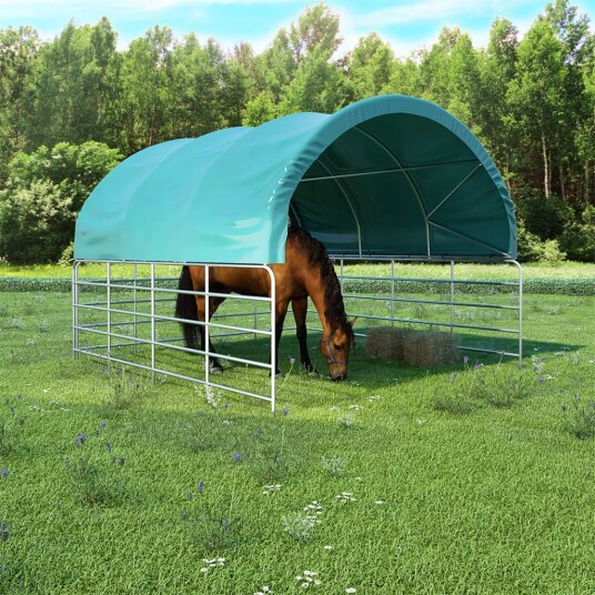 vidaXL Kvegtelt PVC 3,7x3,7 m grønn vidaXL Kvegtelt PVC 3,7x3,7 m grønn