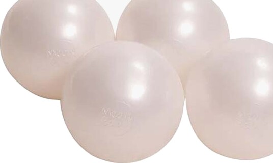 Meowbaby Myke Plastballer 7 cm Til Ballbasseng 50 Stk Perlehvit