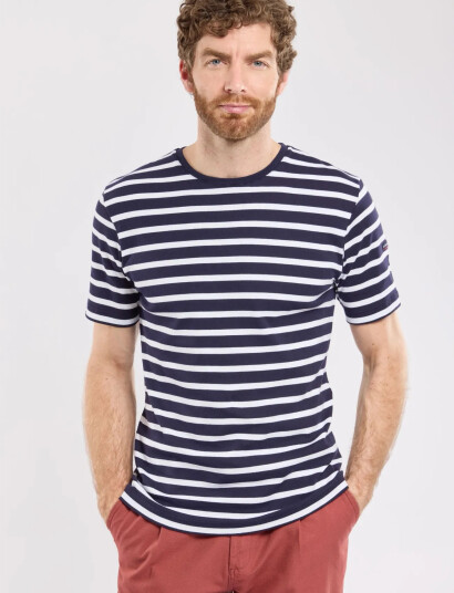 Armor Lux Morgat Men"s Striped Shirt Blue XXL