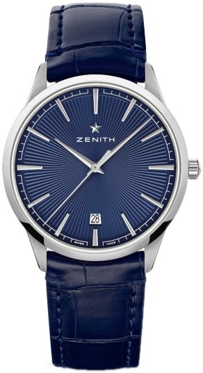 Zenith Herreklokke 03.3100.670 02.C922 Elite Classic Blå/Gummi