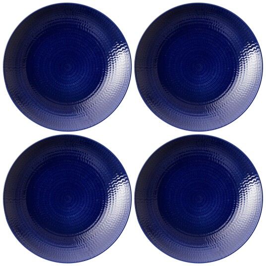 Blå Eld Tallerken 23 cm 4 pk Blå