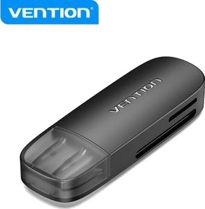 Vention 2-i-1 USB 2.0 Minnekortleser for SD og TF - Svart