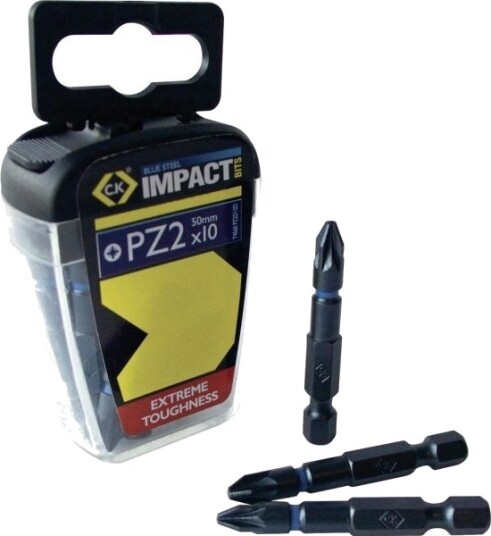 C.K. T4560 Pz2ld10 Bitsett 10 Deler Kryss Pozidriv Torsion Control-Teknologi