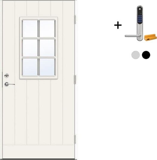 Ytterdør Swedoor Advance-Line Classic Bizet med Yale Doorman Classic Home