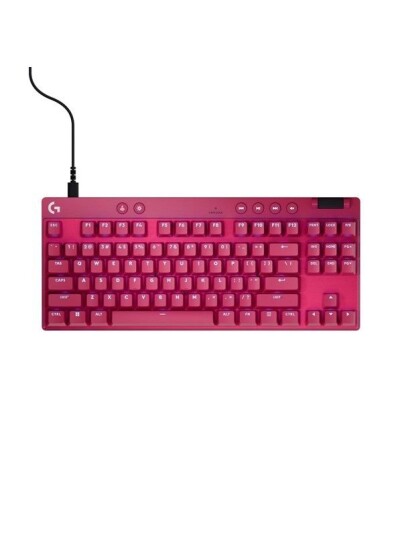 Logitech G PRO X TKLinear Linear Gamingtastatur Fransk Rosa