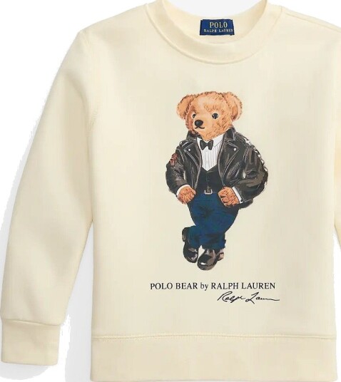 Ralph Lauren Kids Polo Bear Fleece Sweatshirt CLUBHOUSE CREAM 117 123