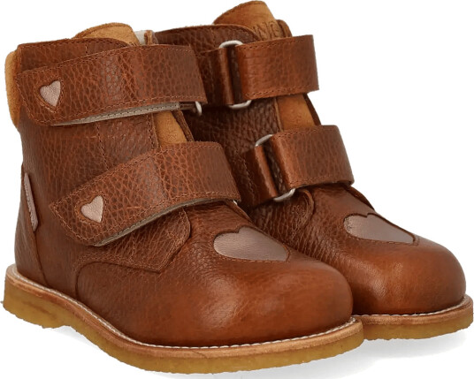 ANGULUS Boots Flat With Velcro Brown 31