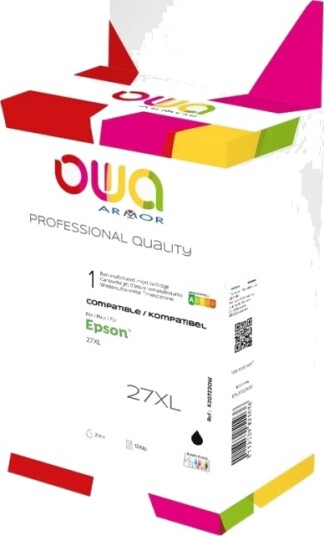 OWA Epson 27XL svart kompatibel blekkpatron 20 ml K20722OW