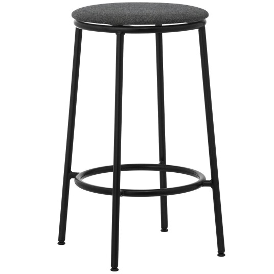 Normann Copenhagen Circa Barstool 65 cm Black Steel Barstol Skum Mørkegrå Normann Copenhagen Circa Barstool 65 cm Black Steel Barstol Skum Mørkegrå