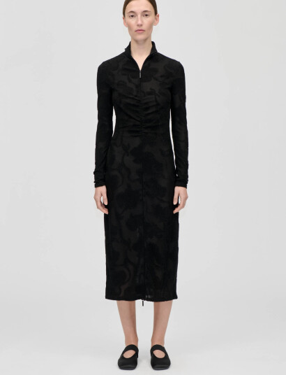 STINE GOYA 2246 Lurex Jersey, Long Sleeve Zip - Black - XL