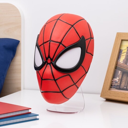 Paladone Spiderman Maske Belysning - Samlefigur i Plast Paladone Spiderman Maske Belysning - Samlefigur i Plast