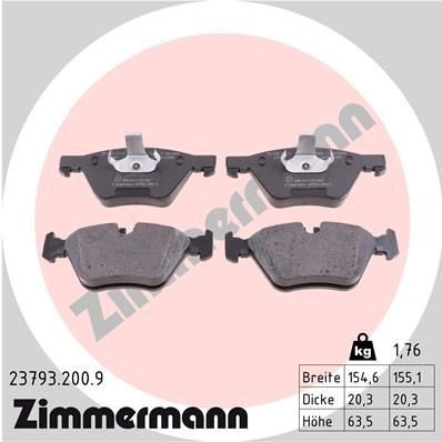 Bremseklosser ZIMMERMANN 23793.200.9 Bremseklosser ZIMMERMANN 23793.200.9